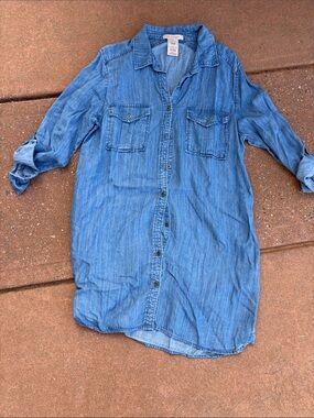 Philosophy Light Blue Denim Shirt Dress